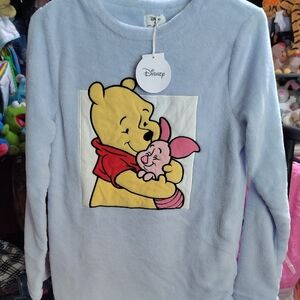 Disney Light Blue Winnie the Pooh and Piglet Sweatshirt Nwt